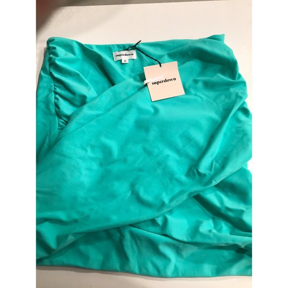 Superdown Lessie V Ruched Mini Skirt Sz Small - Picture 5 of 9